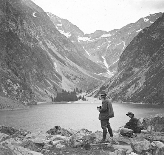 Lac Lauvitel. Photographie de la Société des Alpinistes Dauphinois. Pv 8,5x10 Positif de projection 1914 H.270
