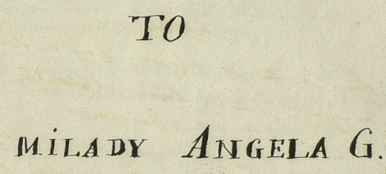 Dédicace à Angela. [Pietragrua], son amour resté à Milan. Histoire de la peinture en Italie, R.289 (12) Rés.