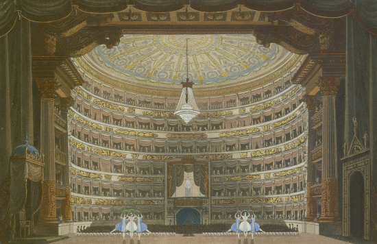 Intérieur du théâtre de la Scala, Musée Stendhal, n°426 (bis)