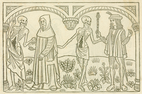 La mort, le chartreux, le sergent, I.327 Rés., folio 6 verso