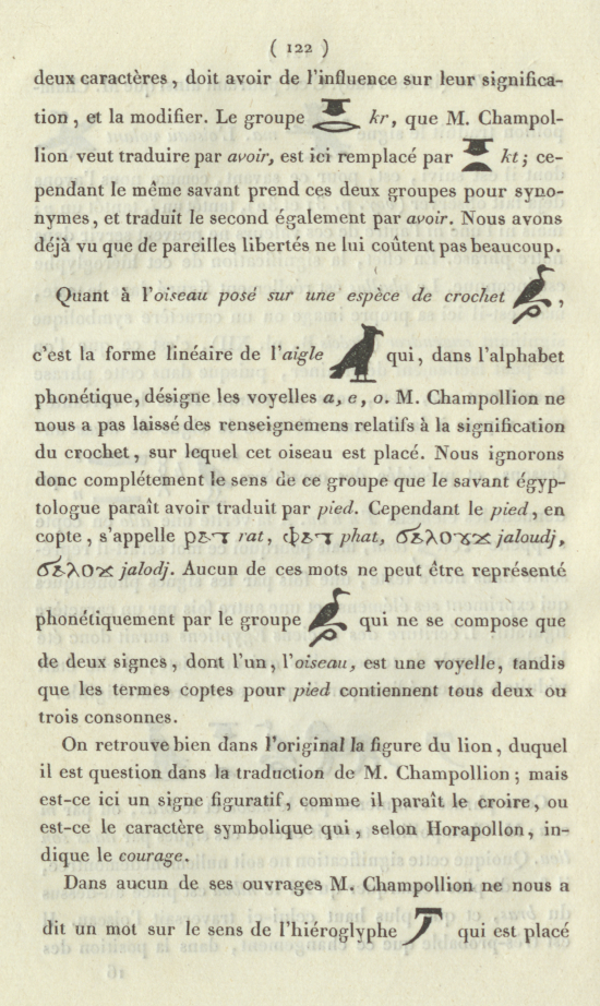 Examen critique des travaux de feu M. Champollion sur les hiéroglyphes, par Julius von Klaproth, V.17395